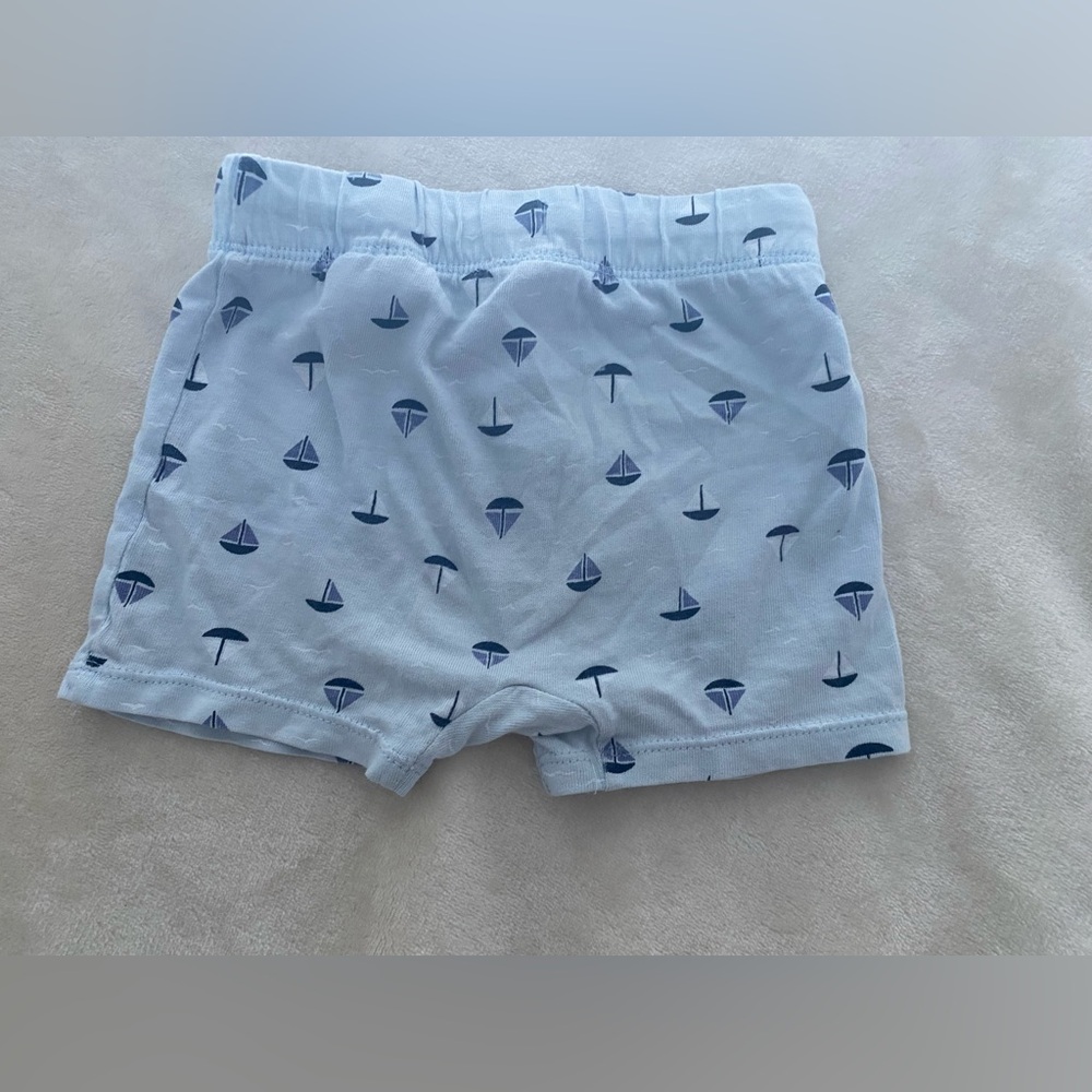 ⚓️ H&M Baby | Nautical Sailboat Jersey Shorts | Soft Organic Cotton | 4-6Mos